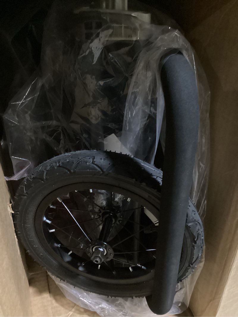 Condition photo showing Good Condition for Joovy Zoom360 Ultralight Jogging Stroller Featuring High Child Seat, Shock-Absorbing Suspension, Extra-Large Air-Filled Tires, Parent Organizer, Air Pump, and Easy One-Hand Fold (Black)