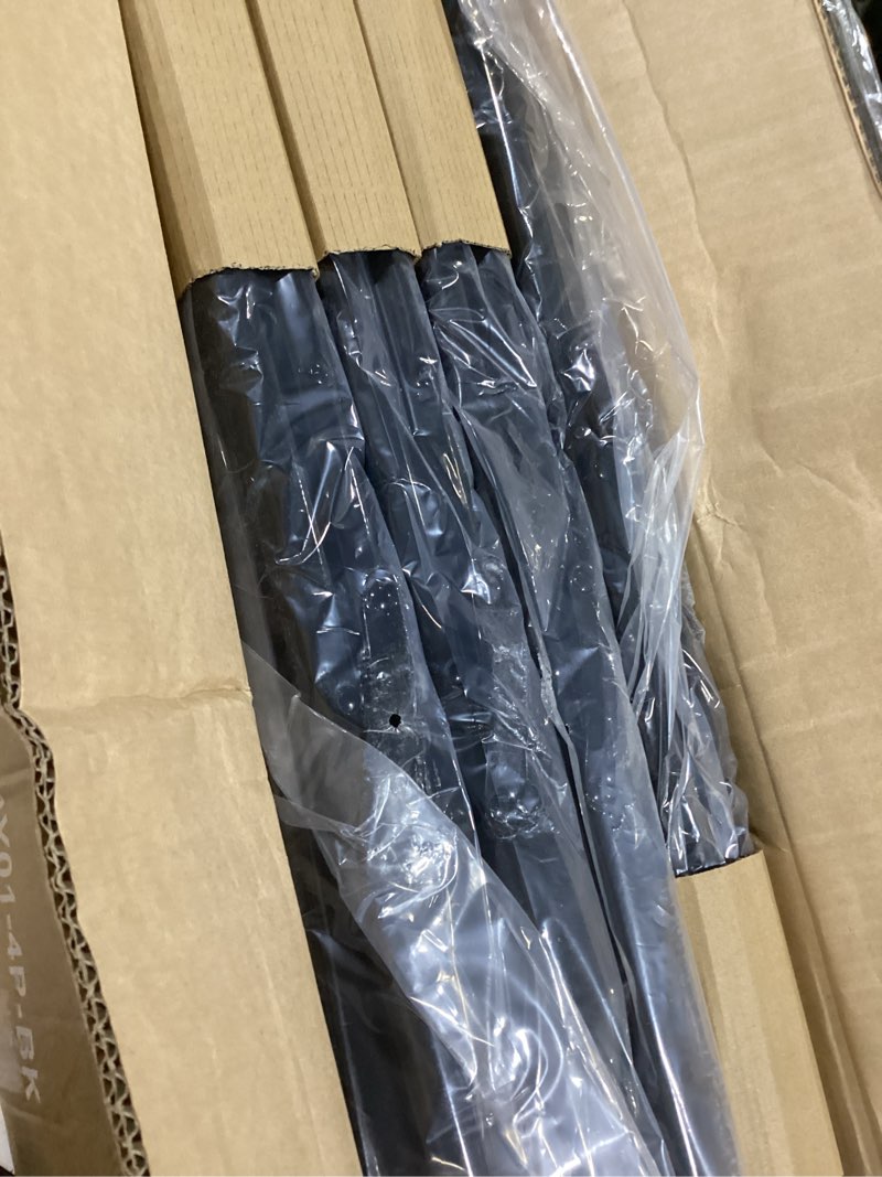 Condition photo showing Good Condition for karl home 4 pack black folding chairs with padded seats for outdoor & indoor, portable stackable commercial seat with steel frame for events office wedding party, 330lbs capacity