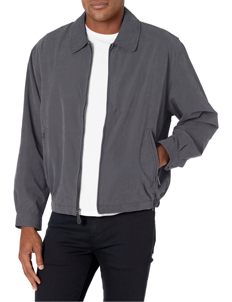 LONDON FOG mens Auburn Zip-front Golf (Regular & Big-tall Sizes) Cotton Lightweight Jacket, Iron, X-