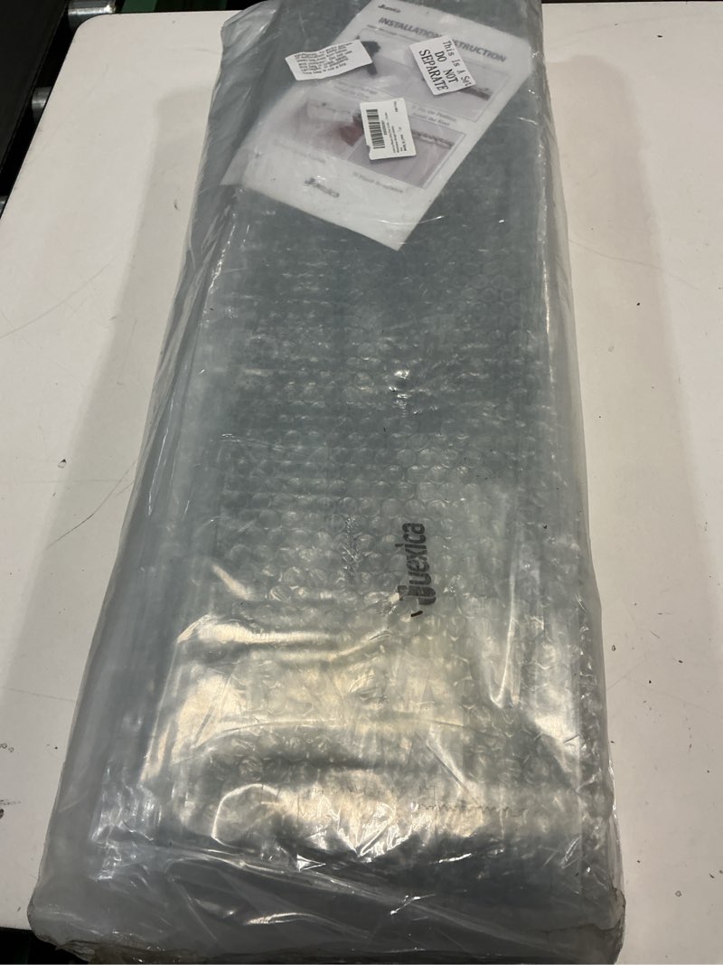 Condition photo showing New/Like New for Juexica 84 x 96 Inch Plastic Strip Door Curtain Kit 0.08'' Walk in Cooler Curtains Thickness PVC Freezer Door Curtain Smooth Waterproof Hurricane Shutters Gate for Warehouse Garage Industry (Clear) Clear 84 x 96 Inch
