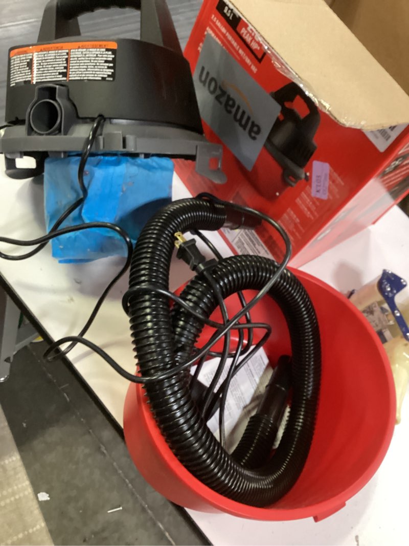 Condition photo showing As Is for CRAFTSMAN CMXEVBE17250 2.5 Gallon 2.5 Peak HP Wet/Dry Shop Vac, Portable Shop Vacuum Wet and Dry with Filter Bag, Hose and Attachments for Cleaning in the Home