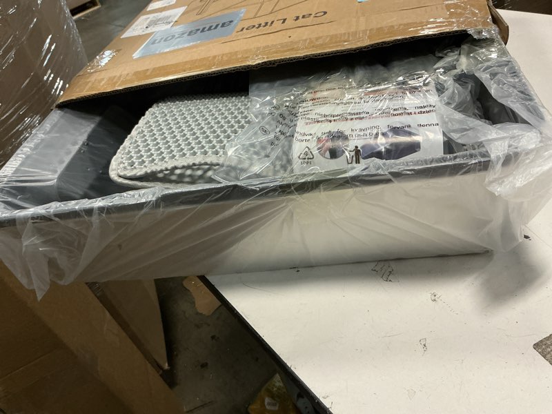Condition photo showing Good Condition for Stainless Steel Litter Box, Extra Large Litter Boxes for Big Cats, XLarge Metal Cat Litter Box with Lid, Anti-Urine Leakage XL Box with High Sides, Easy Clean, Non-Sticky, Scoop Included