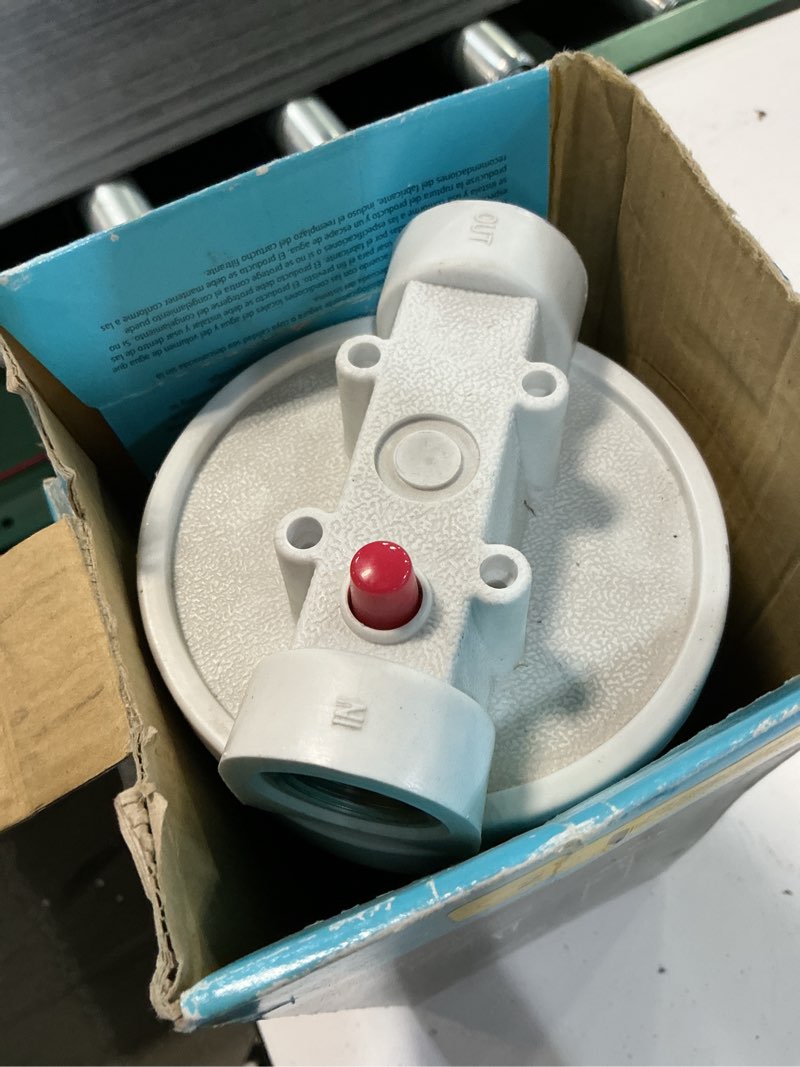 Condition photo showing As Is for a.o. smith single-stage 4-gpm mechanical filtration soft water whole house water filtration system