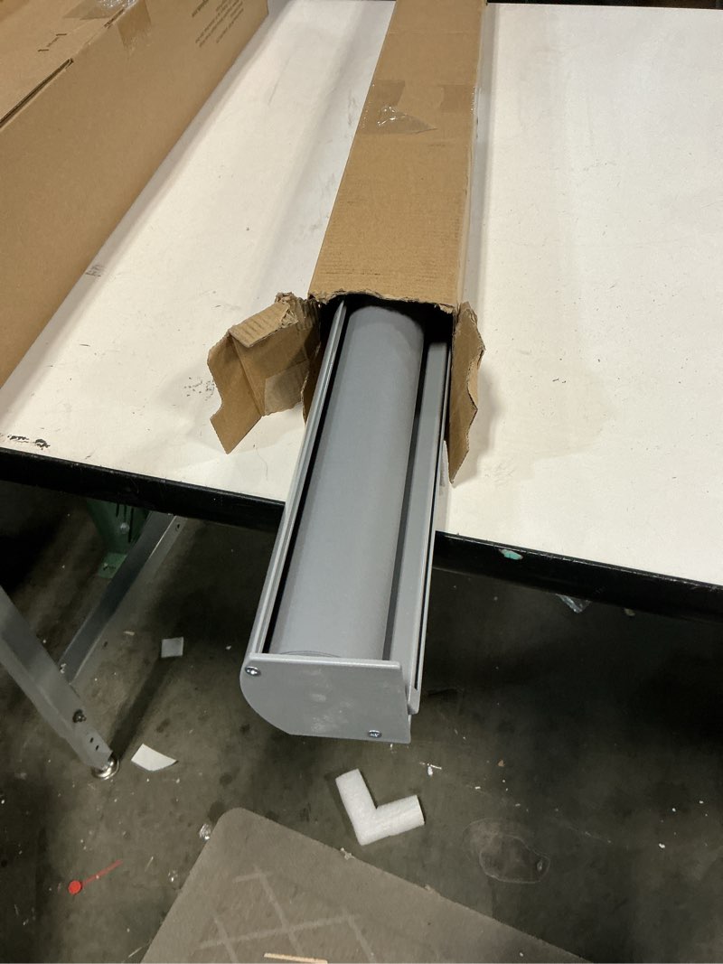 Condition photo showing Good Condition for ChrisDowa Cordless Blackout Roller Shades for Windows, Striped Free-Stop Window Blinds with Privacy, Thermal Insulated Window Shades for Home, Office and Door. Grey, 37" W x 72" H 37"W x 72"H Grey