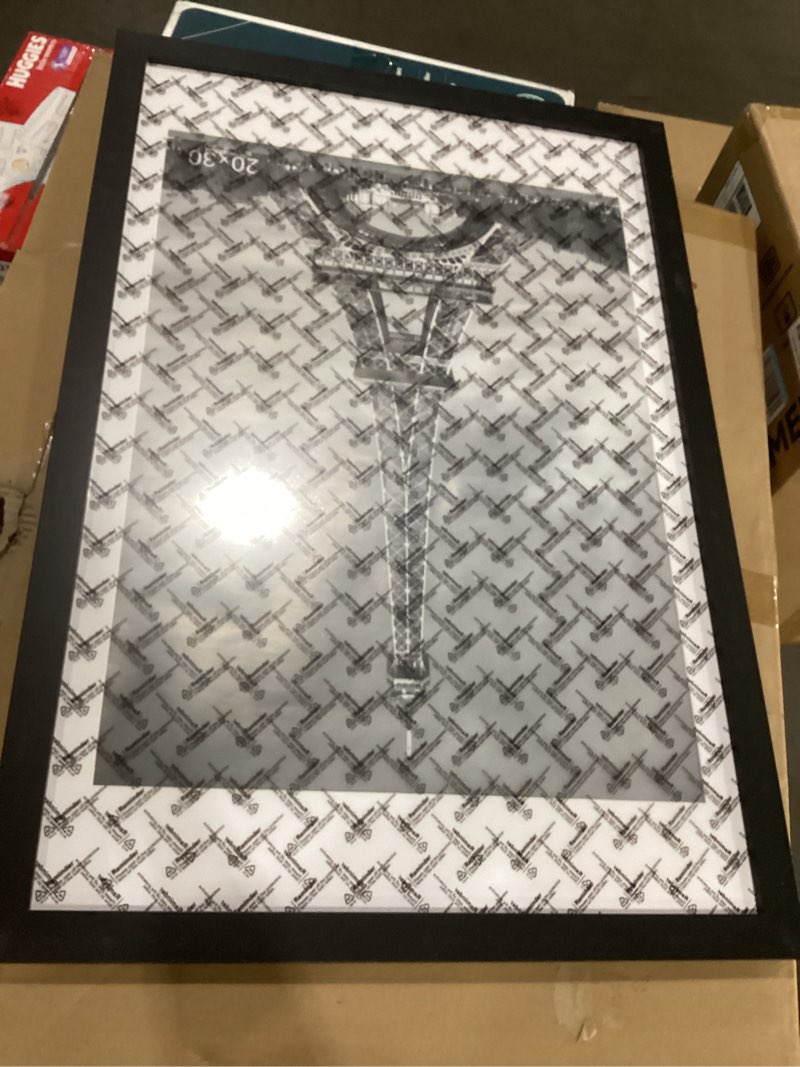 Condition photo showing Good Condition for Abtgt 20x30 Frame Set of 3, Display Pictures 18x24 with Mat or 20x30 without Mat, Poster Frames for Vertical & Horizontal Wall Hanging Display, Black Black 20x30