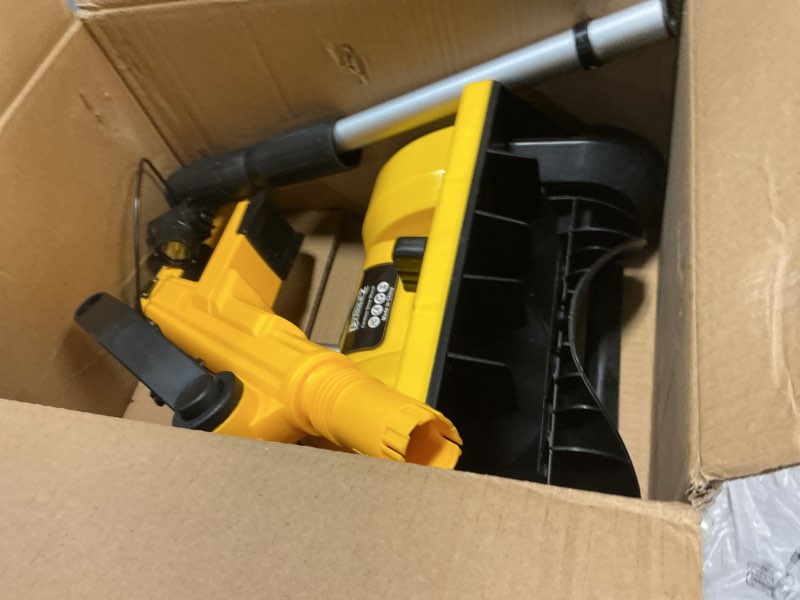 Condition photo showing As Is for Cordless 12-Inch Snow Shovel, 20V Electric Snow Blower for Driveways, Decks & Walkways, w/ (2) 4.0Ah Batteries & Fast Charger, Up to 50 Mins Run Time, Directional