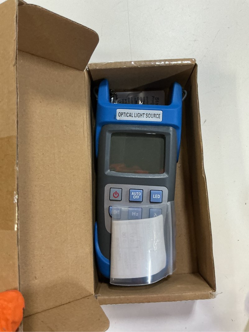 Condition photo showing Good Condition for rechargeable fiber optic light source a-c1315 fiber optic cable tester single-mode dual wavelength 1310/1550nm fiber optic power meter suitable for sc/fc/st/lc interface equipped with 1 fc-lc adapter