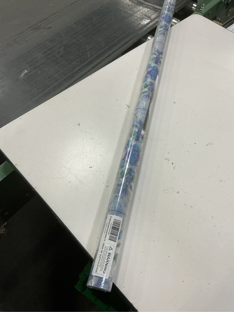 Condition photo showing New/Like New for somwise frosted glass window privacy film with tools, heat blocking, anti-uv, anti-glare, static cling, decor for home bathroom door, renter friendly, removable, reusable, blue 35inchx78.5inch blue&purple 35*78.5