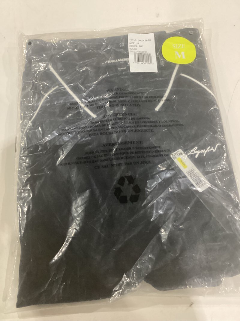 Condition photo showing Good Condition for karl lagerfeld paris men's sportswear polo, black, medium
