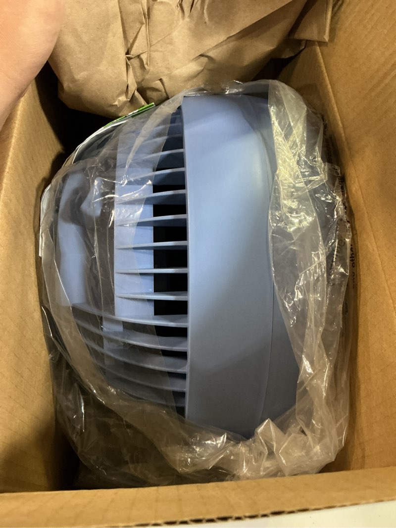 Condition photo showing Good Condition for holmes blizzard 3-speed air circulator fan, 90° adjustable tilt, removable grill, blue, 14441