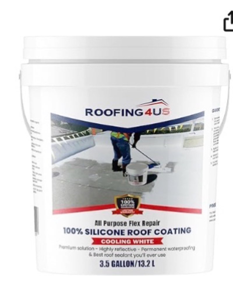 Condition photo showing New/Like New for 100% Silicone Roof Coating & Sealant - Long-Lasting, Waterproof, UV-Resistant - Premium Leak Repair 