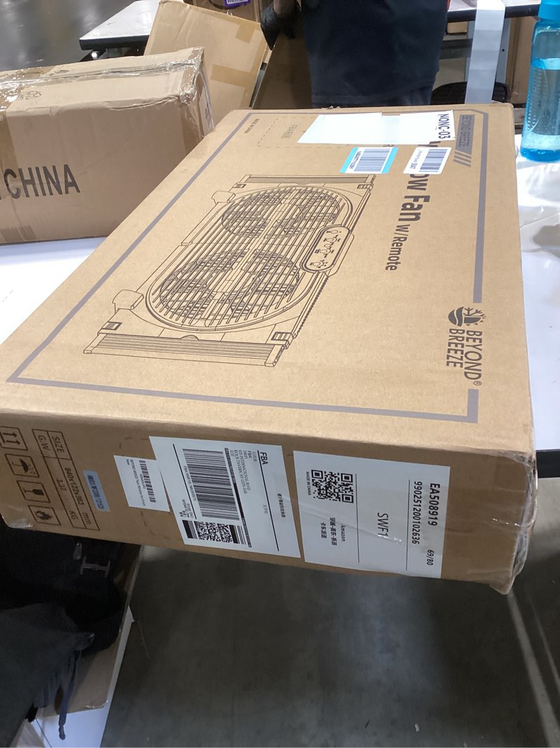 Condition photo showing New/Like New for beyond breeze twin window fan with reversible airflow, 9-inch window fan with remote control and 3 speeds, expandable window exchaust fans for home bedroom 9" remote control