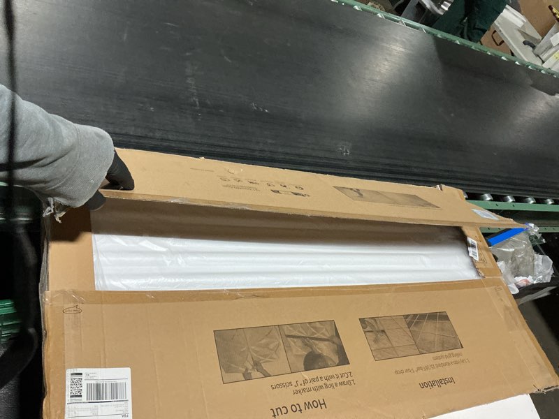 Condition photo showing Good Condition for Art3d 2x4 ft Drop Ceiling Tiles 12-Pack, White, 3D Wall Panels with Semi-Cylinder Design for Interior Wall Decor, 24"x48" 24"x48" Cylinder White