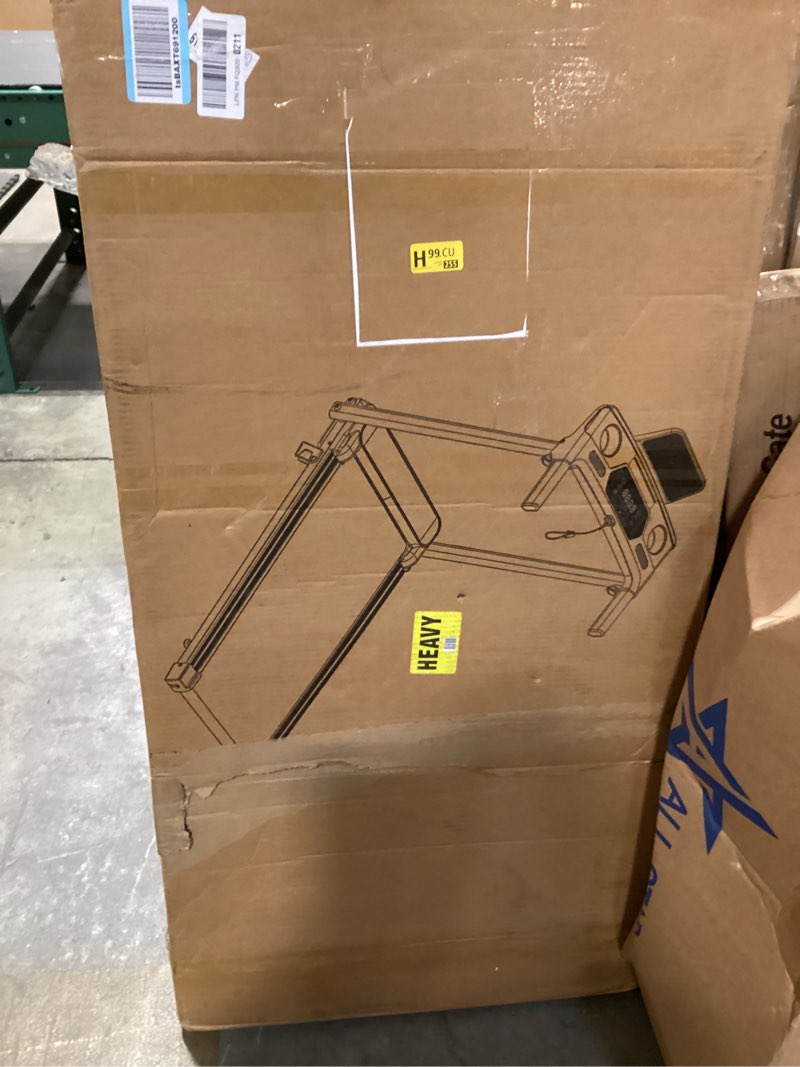 Condition photo showing New/Like New for portable treadmill with incline, 3.0hp walking pad with handle bar, 3-in-1 foldable treadmill for home office small space with quiet brushless, 300 lbs capacity silver black1