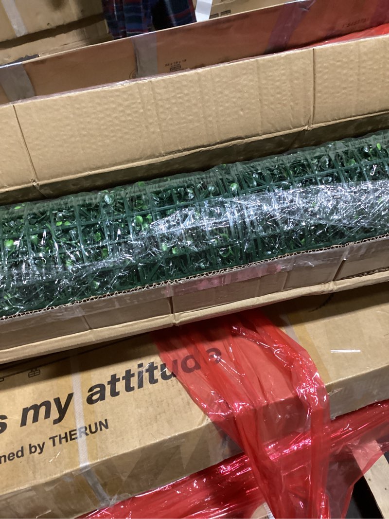 Condition photo showing New/Like New for Artificial Boxwood Roll Panel Backdrop: 40"X120" UV-Anti Greenery Faux Grass Wall Hedge for Indoor Outdoor Green Decor & Backyard Background Decorations Fence Covering Privacy