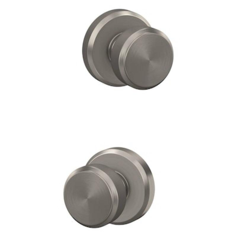 Schlage Bowery Satin Nickel Interior or Hall/Closet Passage Door Knob