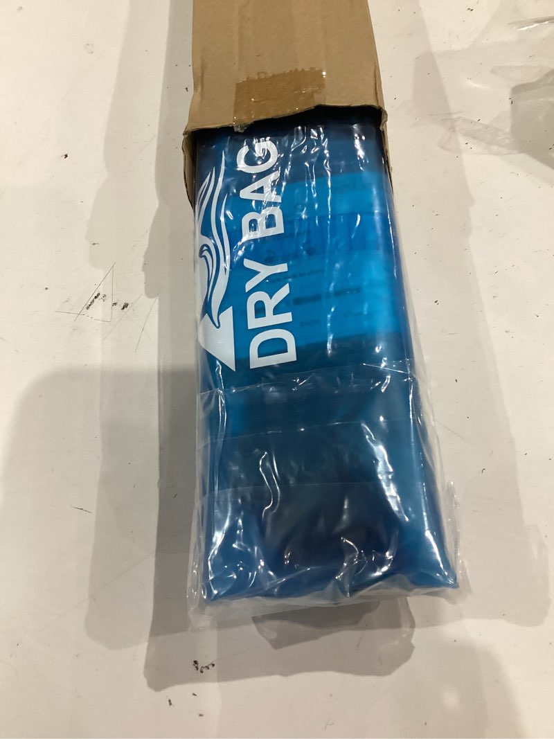 Condition photo showing As Is for heeta dry bag waterproof for women men, 5l/10l/20l/30l/40l roll top lightweight dry storage bag backpack with phone case for travel swimming boating kayaking paddle board camping beach accessories blue 10l