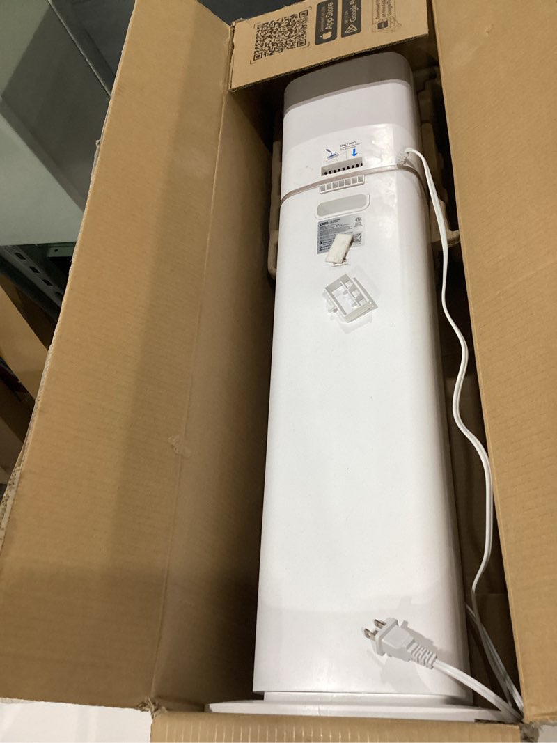 Condition photo showing As Is for USED NOT TESTED DREO HM735S 11L Smart Humidifier Large Room 700 ft², 100H Cool Mist Air Humidifiers for Bedroom, Top-Fill, Clean Tank Technology, 26dB, Auto Mode, Aroma Box, RGB, Remote & APP Control, Baby, White