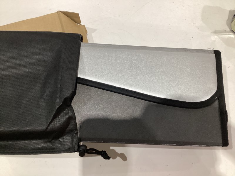 Condition photo showing Good Condition for pigenius windshield sunshade for toyota tacoma 2018-2023 front window sun shade - safeguard gray 2018-2023 without gopro mounted