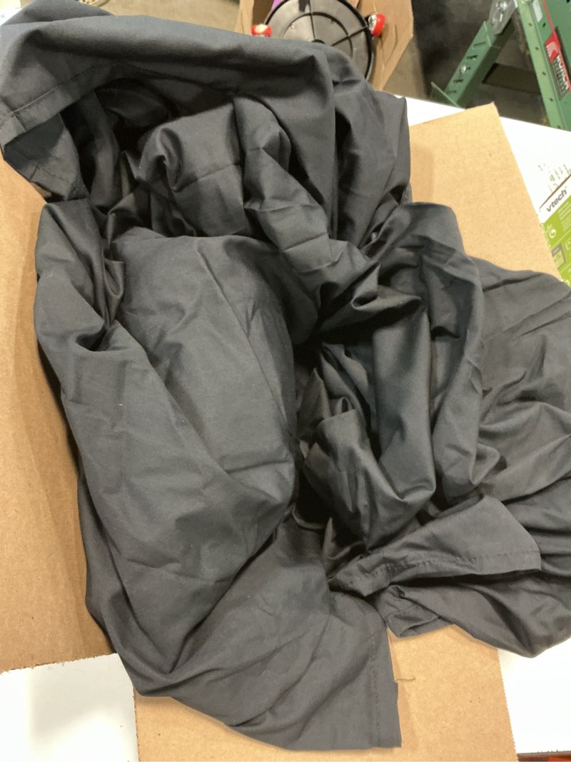 Condition photo showing As Is for mainstays easy care 300 thread count solid rich-black cvc cotton blend fitted sheet, queen (adult)