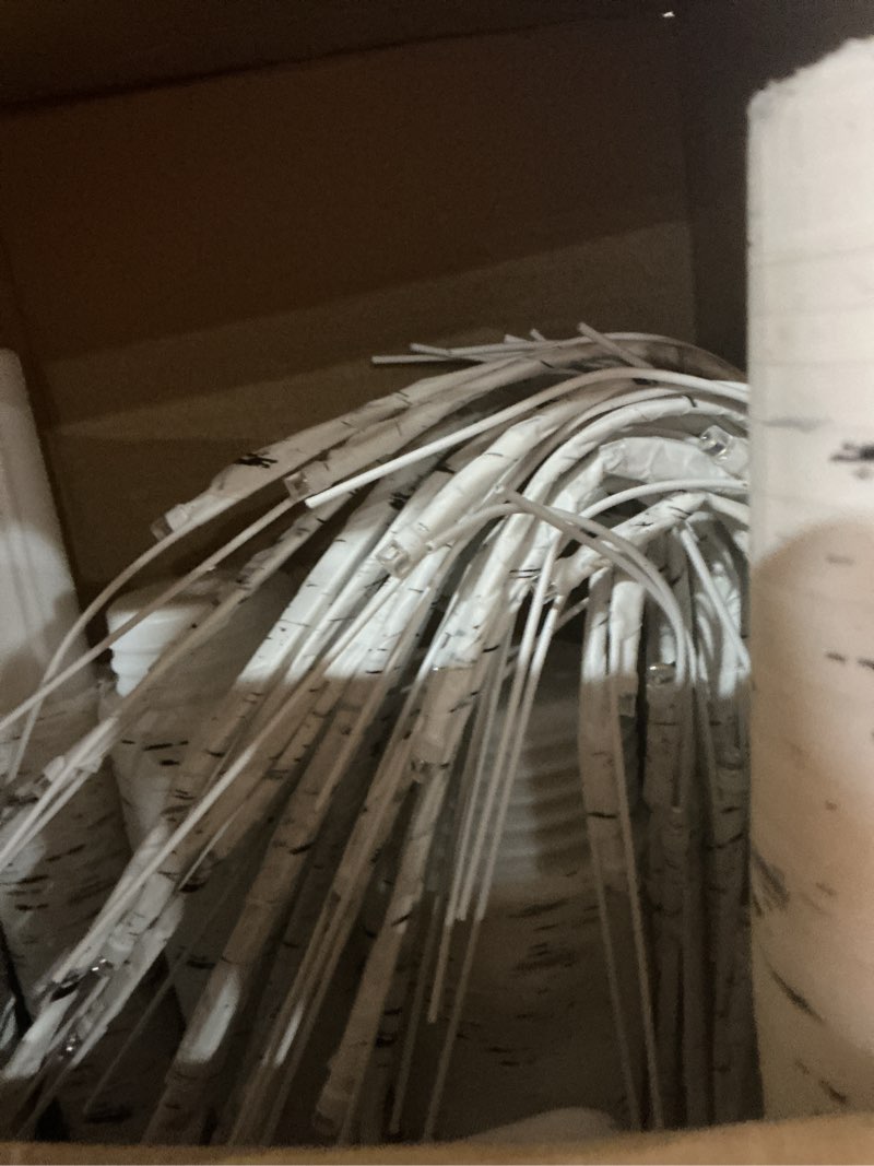 Condition photo showing Good Condition for 3 Pack 4FT 5FT and 6FT 300LED Christmas Lighted Birch Tree, Timer Function Prelit Artificial Tree Lamp Plug in with Warm White Lights, Twinkling Twig Trees for Indoor Outdoor Christmas Decorations