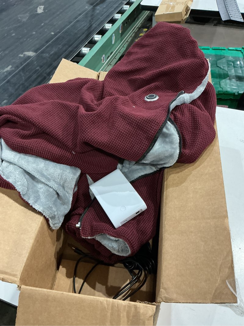 Condition photo showing Good Condition for portable apricot heated shawl wraps - 3 heating levels, usb, 70.86 x 59.50 inch green shawl for women, work or home