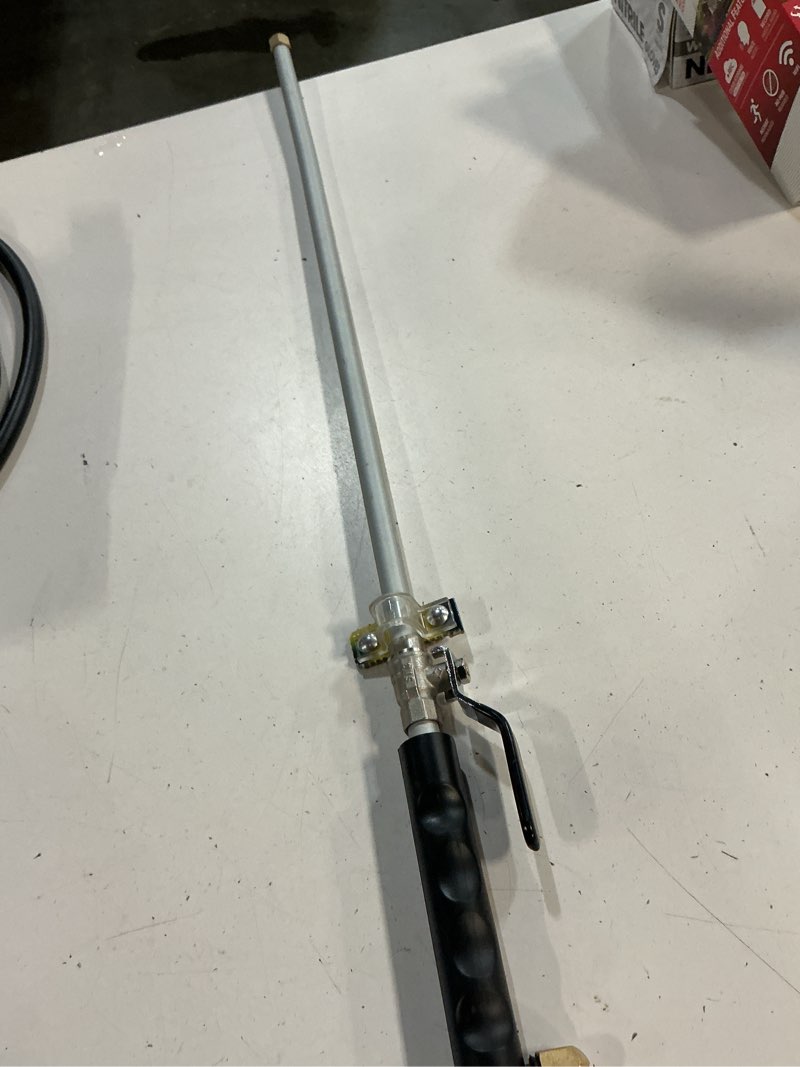 Condition photo showing New/Like New for turbo jet rear trigger adjustable spray garden hose nozzle - turn your hose into a power washer - easy attachment - 2 patterns