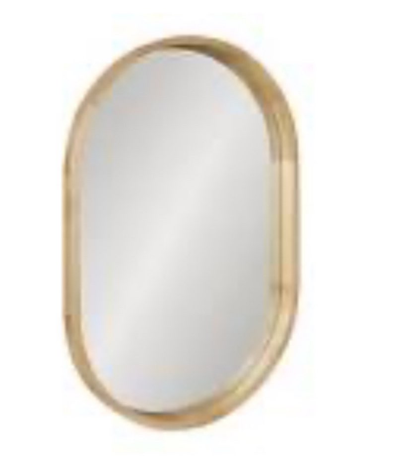 Kate and Laurel Hutton Modern Capsule Wall Mirror, 24 x 36, Natural Wood, Scandinavian Decorative Mirror for Wall