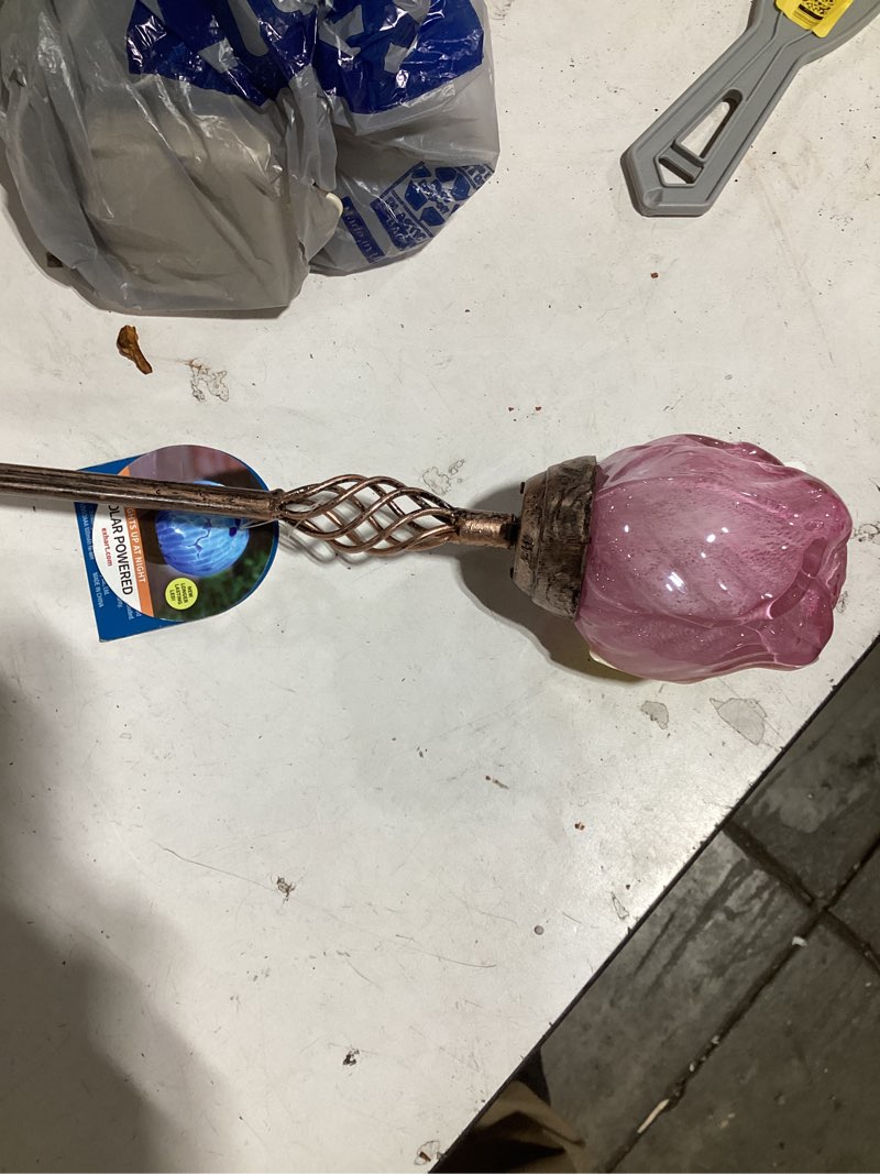 Condition photo showing Good Condition for Exhart 30-in MultiColor Metal Solar Traditional Stake