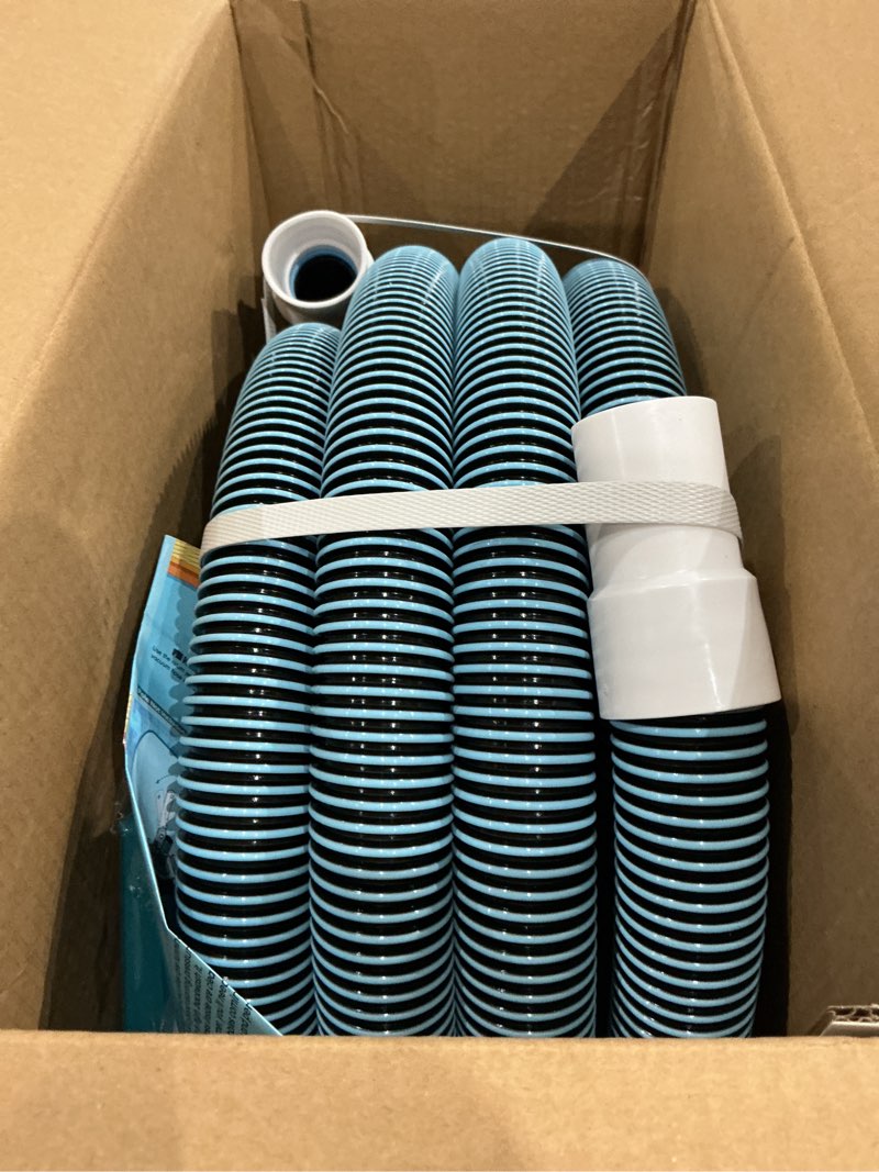 Condition photo showing Good Condition for poolwhale professional 1-1/2-inch x 36-feet swimming pool vacuum hoses and weighted rotatable handle vacuum head with wheels, perfect for above ground and inground pools 36ft hose with vac head