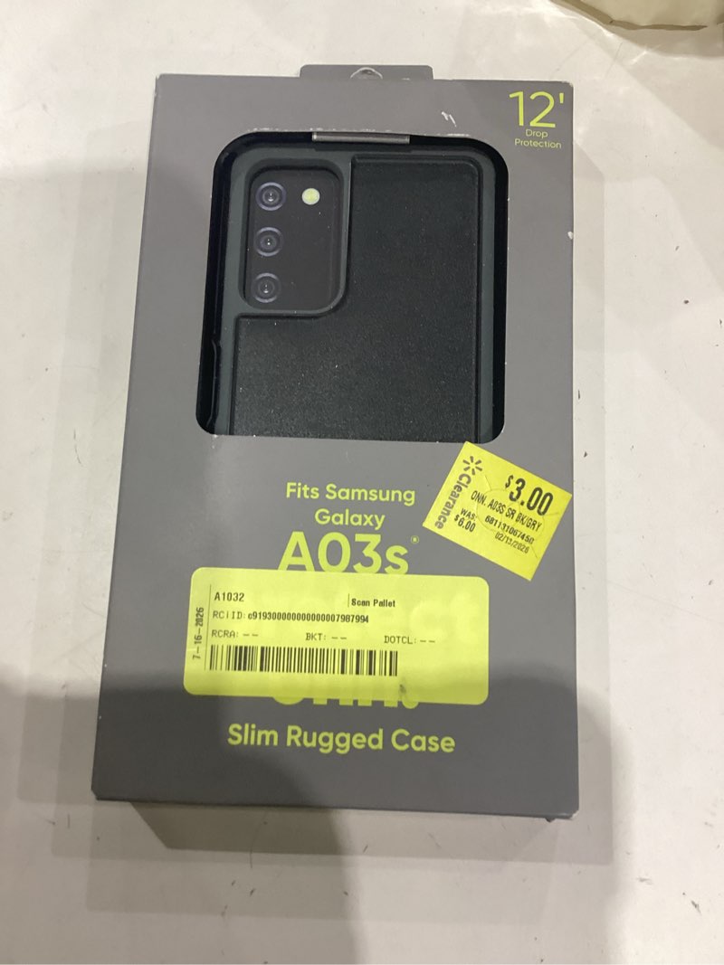Condition photo showing Good Condition for onn slim rugged phone case for samsung galaxy a03s - black/gray