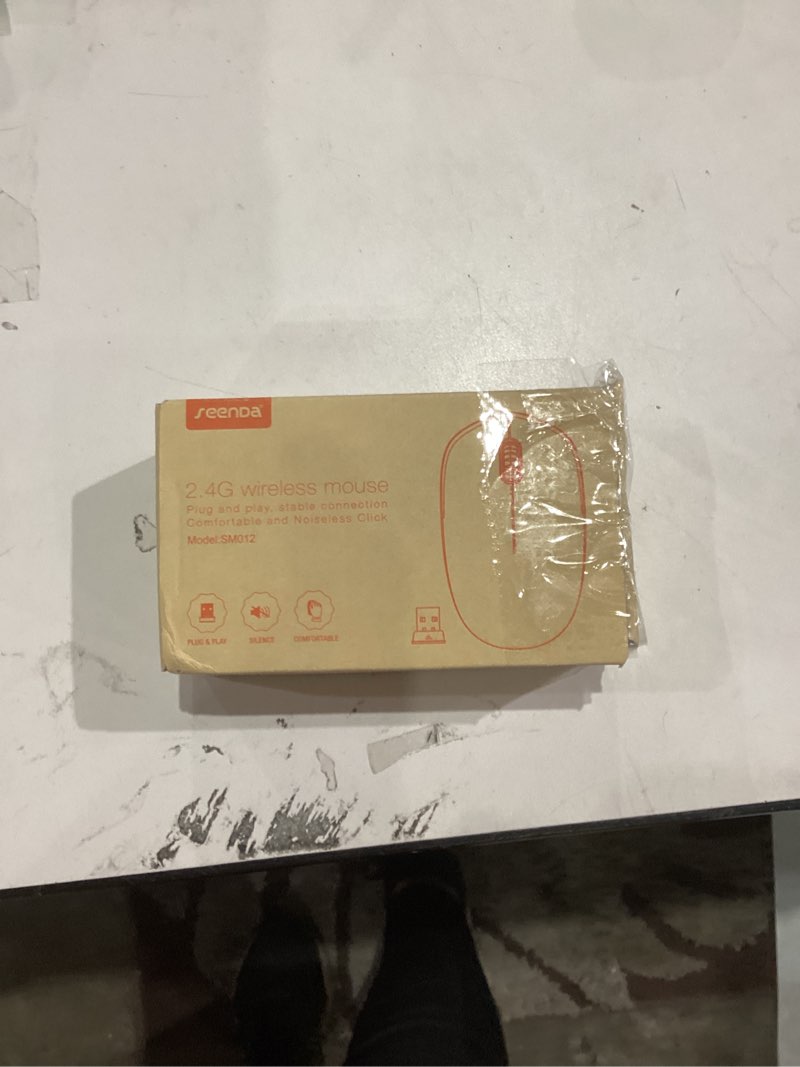 Condition photo showing New/Like New for seenda Wireless Mouse for Laptop, 2.4G Noiseless Mouse with USB Receiver - Optical Tracking Portable Computer Mice for Chromebook, PC, Tablet, Windows System, 24 Months Battery Life - Black & Gold Gold and Black