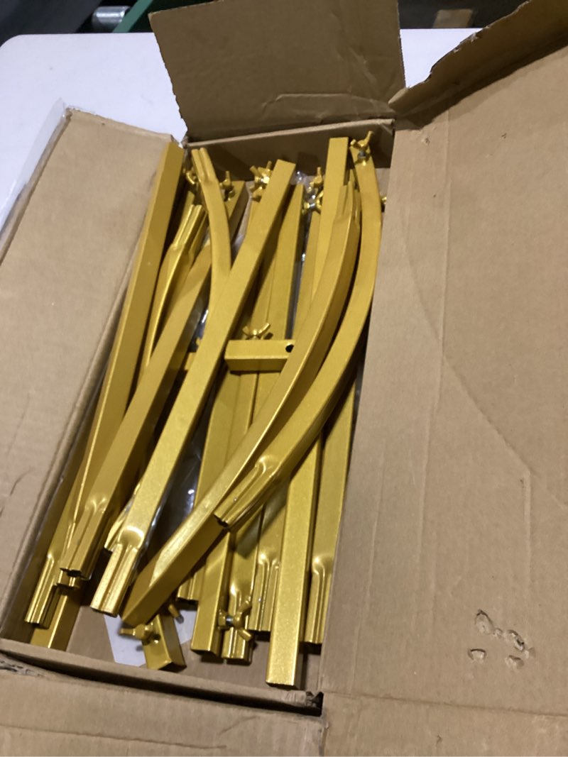 Condition photo showing Good Condition for Putros Metal Arch Backdrop Stand Gold Wedding Arch Stand Set of 2 (7.2FT/6FT) Square Arched Frame for Birthday Party Graduation Ceremony Decoration 7.2FT,6FT Gold