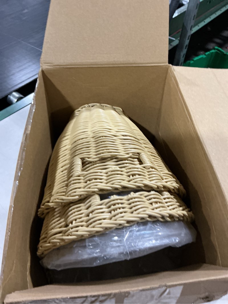 Condition photo showing Good Condition for lemonroad 2 pcs ice bucket woven design with scoops diatomaceous earth pad champagne wine bucket drink bins for parties beverage tubs for cocktail bar(11.22 x 8.27 inch,bowl) 11.22 x 8.27 inch bowl