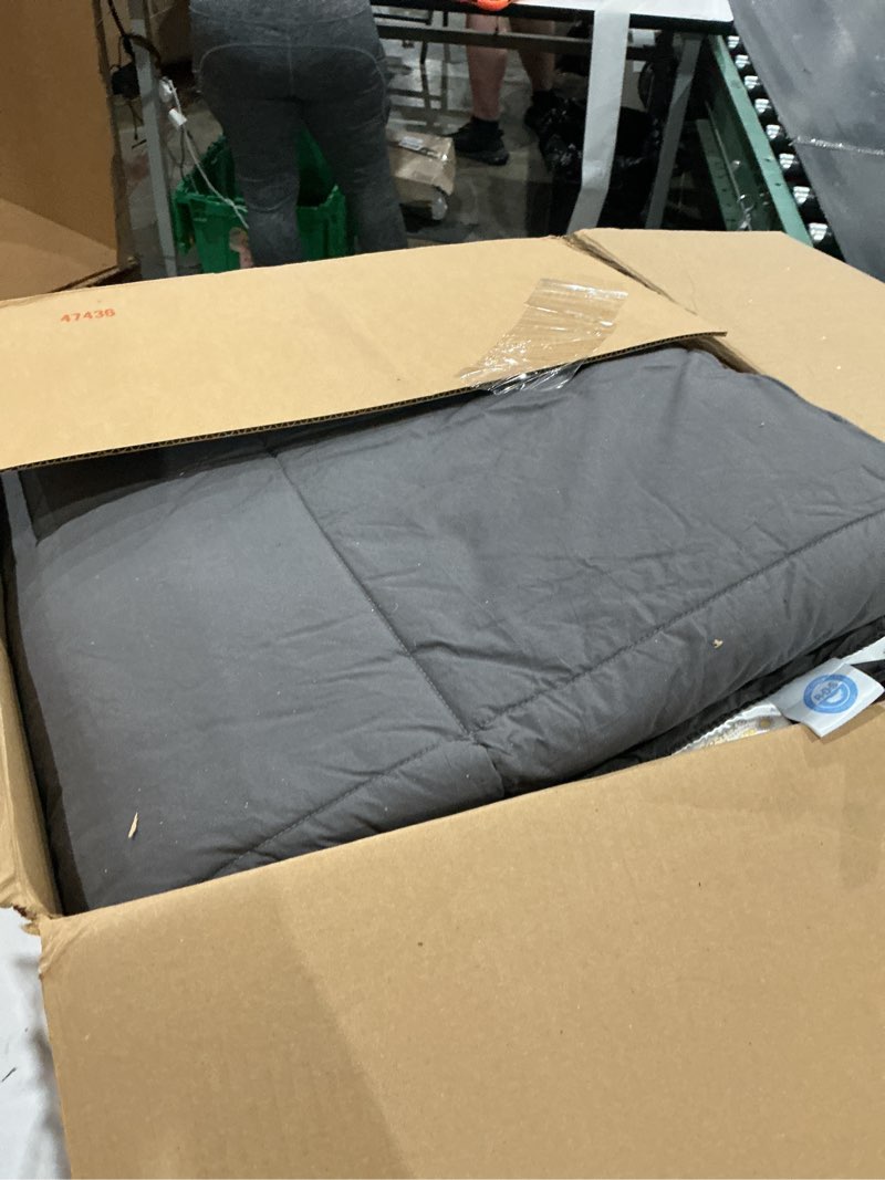 NTBAY Queen Comforter - Down Alternative Duvet Insert, All Season Bedding Quilted with Corner Tabs, Machine Washable, Soft Comforter Only, Dark Grey