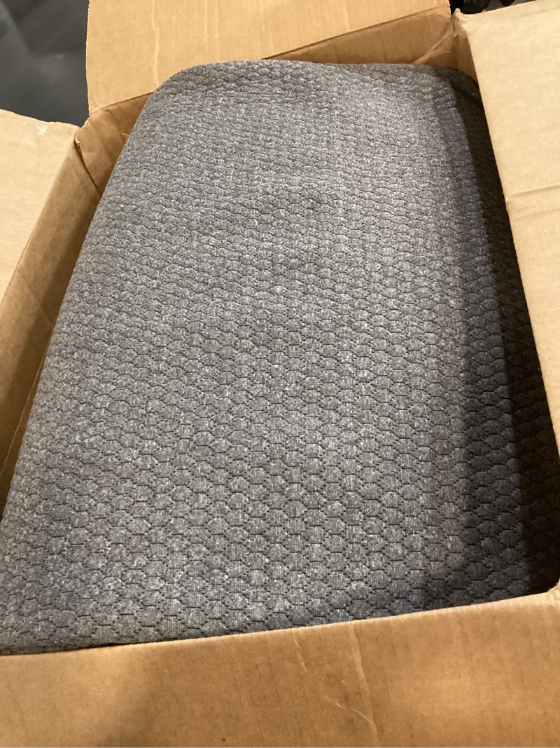 Condition photo showing As Is for Bedluxe Knee Wedge Pillow, Memory Foam Leg Pillow Knee Pillow for Back Sleeping, Wedge Pillows for Legs Post Surgery, Triangle Pillow for Knee Support, Leg Elevation, Knees Hip Back Pain Relief, Black 23.6*18.9*7.9 Inch Black