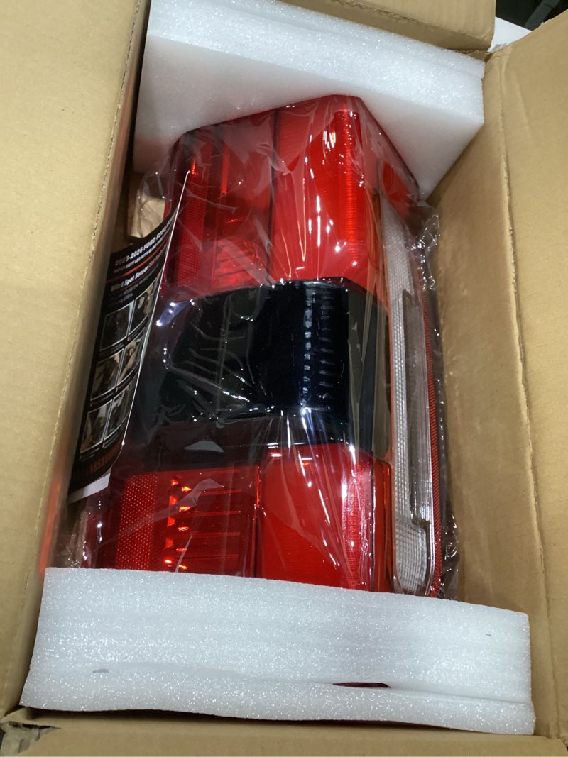 Condition photo showing Good Condition for led tail lights compatible with 2023 2024 2025 2026 ford f250 f350 super duty w/blind spot rear light brake lamp signal assembly replace oem pc3z13404c (right passenger side) right passenger side led type w/ blind spot