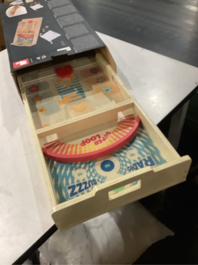 Condition photo showing New/Like New for janod wooden classic shuffleboard tabletop game - up to 4 players - ages 6+ - j02081
