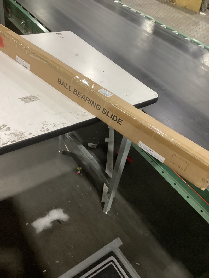 Condition photo showing New/Like New for VADANIA 44" Industrial Grade Heavy Duty Drawer Slide with Lock #VD2576, 3" Widening Up to 361lb Load Capacity, 3-Fold Full Extension, Ball Bearing Lock-in & Lock-Out, Side Mount, 1-Pair