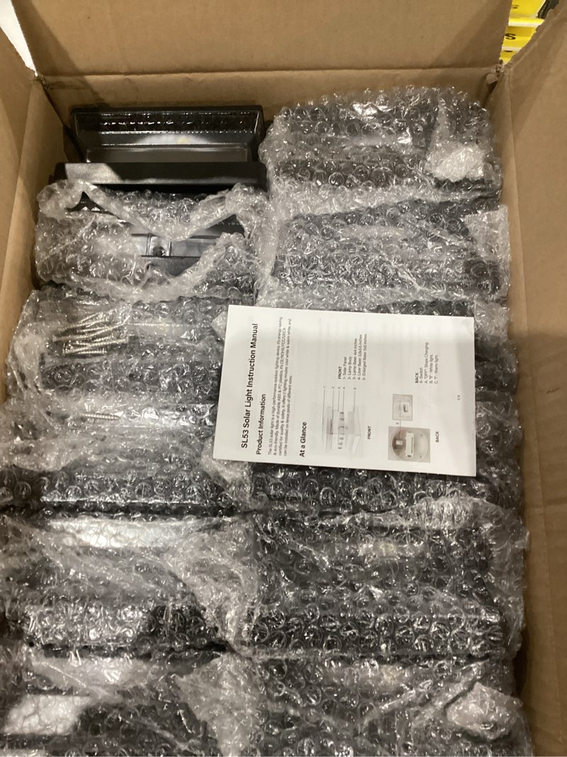 Condition photo showing Good Condition for Solar Post Cap Lights, 12-Pack Upgraded Outdoor Deck Fence Post Solar Lights for 4x4 5x5 Wood/Vinyl Posts, IP65 Waterproof, 10-12 Hours Warm/Cool White Glow for Garden/Patio/Porch - Black Black 12 Pack