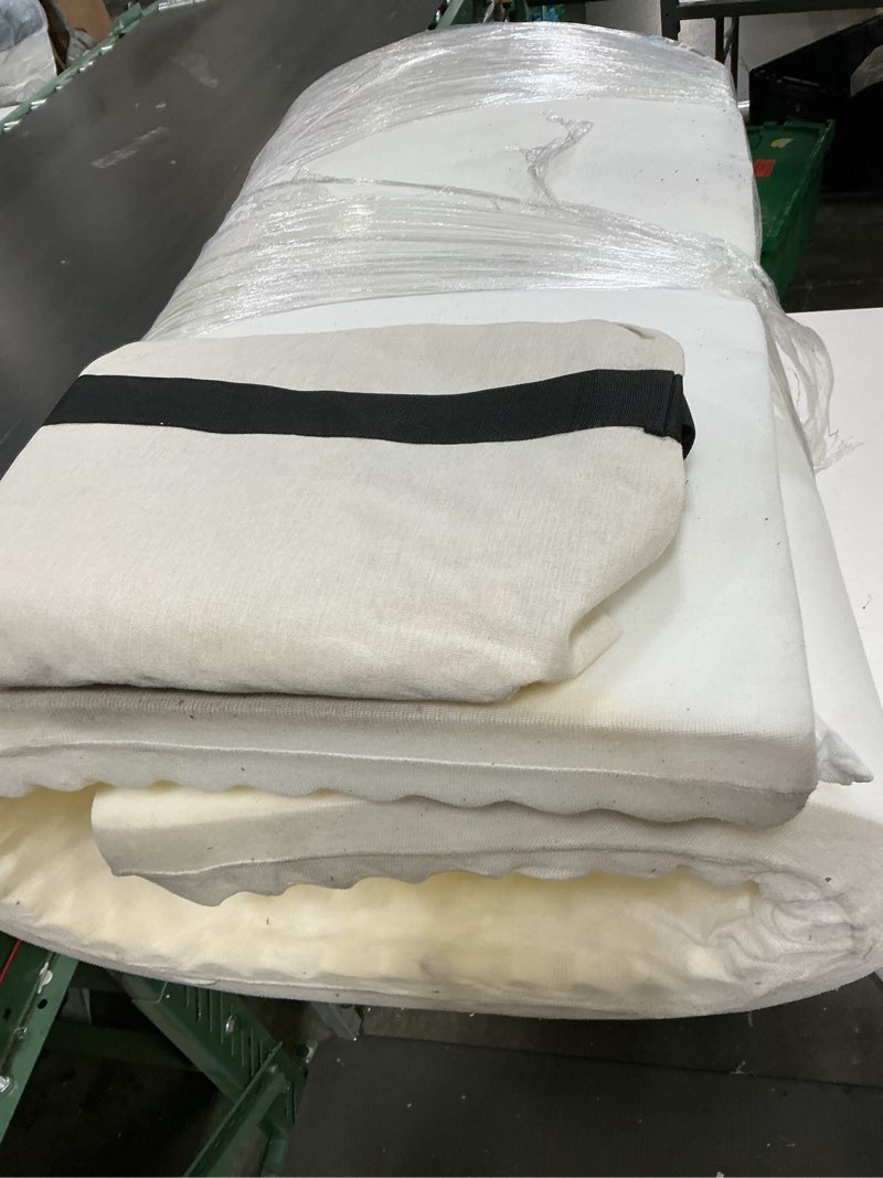 Condition photo showing As Is for ( incomplete ) zonli japanese floor mattress futon mattress twin size, 4\" thicken roll up tatami mat 100% cotton washable cover, portable & foldable floor bed mattress for sleeping, dormitory, adult kids, coffee coffee twin (75\"l x 39\"w x 4\"th)