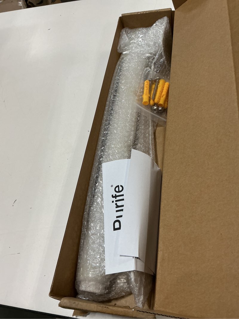 Purife 1.6 FT White Wall Mount Steel Handrails for Indoor Stairs- 19 Inch Metal Pipe Hand Rails for 