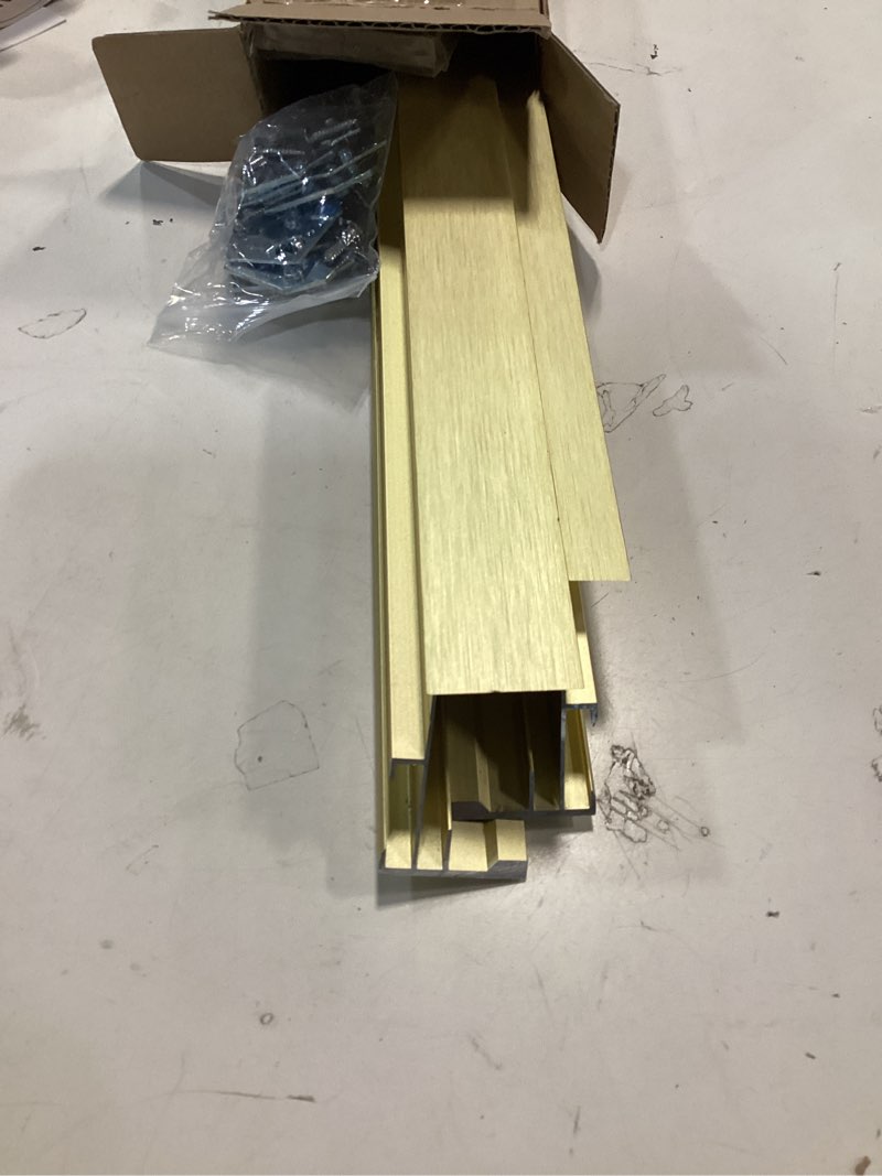 Condition photo showing Good Condition for FOLKOR Metal Floating Frame for 18x24 Canvas Paintings, DIY Canvas Frame with 5/6” Depth for Portrait Landscape Living Room Bedroom Office Wall Art Decor (Gold) 18x24" Gold