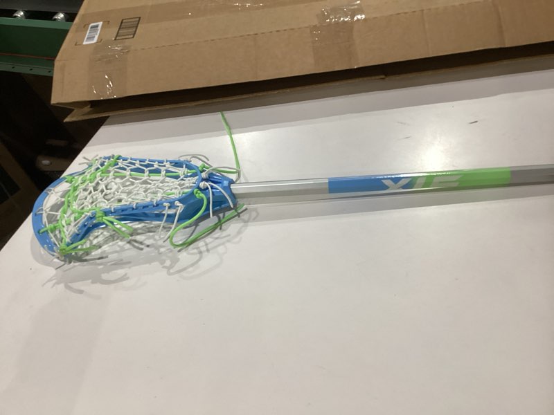 Condition photo showing As Is for stx lacrosse girls crux jr. complete stick blue