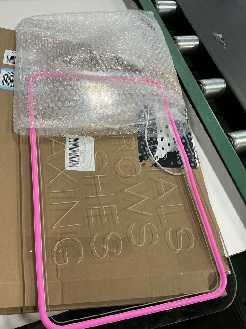 Condition photo showing Good Condition for facials brows lashes waxing led neon sign, usb powered dimmable decorative neon light for home business salon spa beauty room decor wall table ambient light 18 x 11.9 in
