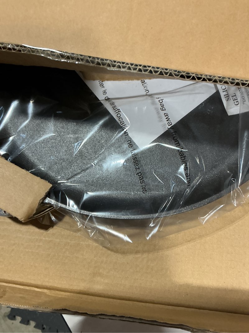 Condition photo showing New/Like New for home-complete cast iron pizza pan - 14-inch baking pan for oven, stovetop, grill, or campfires - durable, even-heating, versatile cast iron griddle 14" pizza pan
