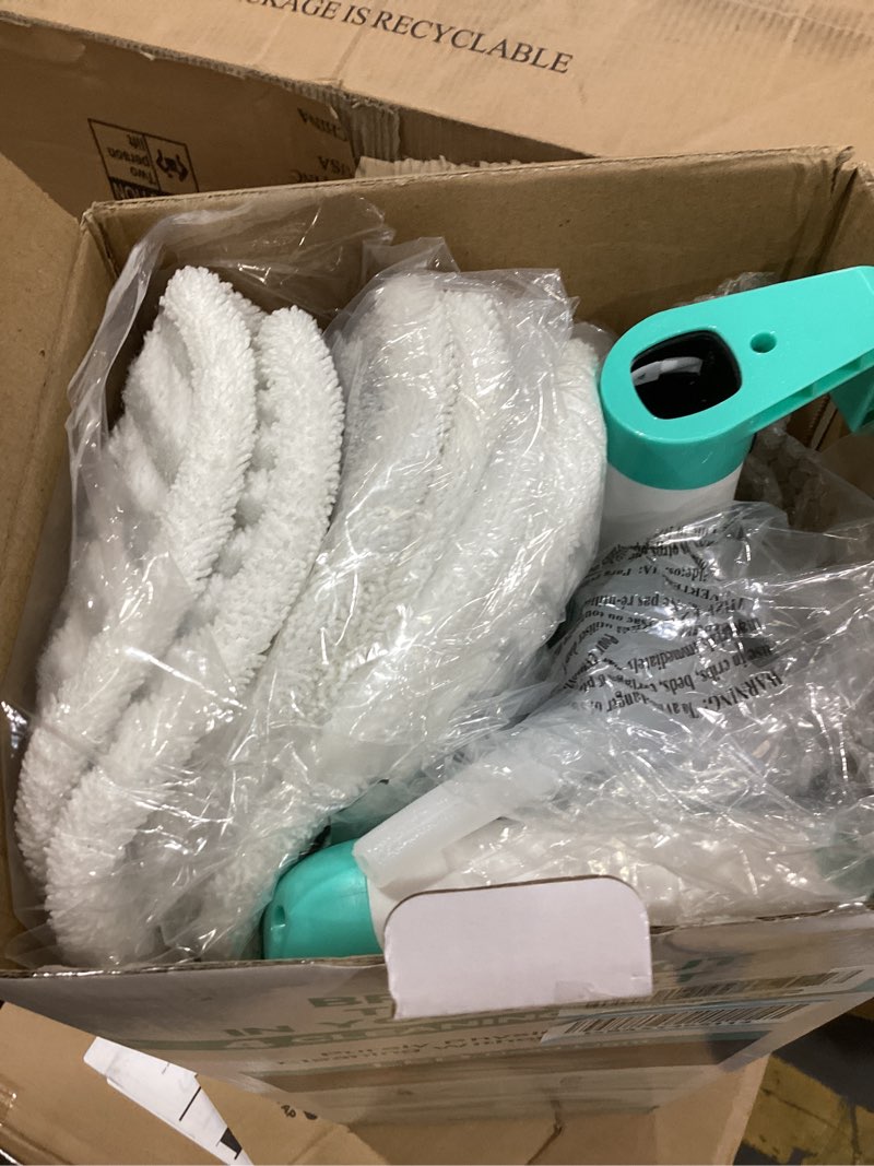 Condition photo showing Good Condition for angtra scrubbing steam mop with rotating mop pads, all-in-one hard floor cleaner with led headlights