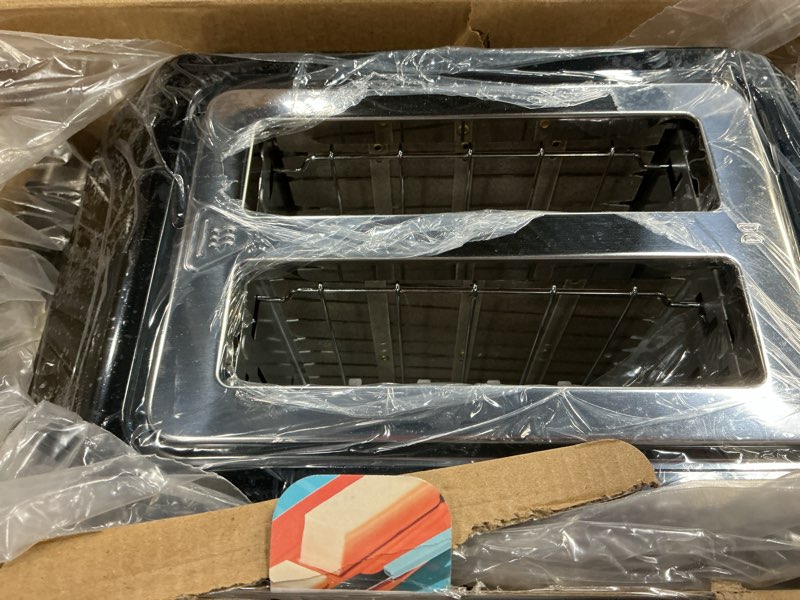 Condition photo showing Good Condition for Chefman Smart Touch 2 Slice Digital Toaster, 6 Shade Settings, Touchscreen Controls, Extra-Wide Slots for Thick Breads & Bagels, +10 Seconds, Defrost, Removable Crumb Tray – Stainless Steel 2 Slice Stainless Steel