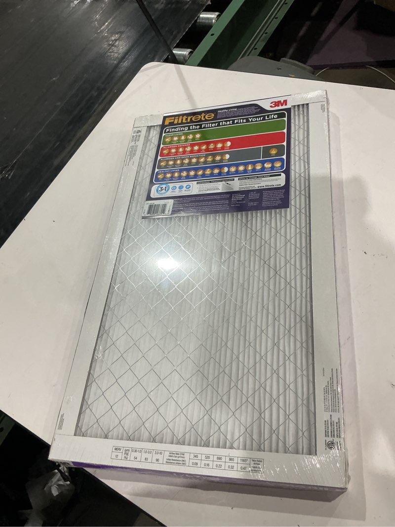 Condition photo showing New/Like New for filtrete 14x24x1 air filter, merv 12, mpr 1500, allergens, bacteria & viruses, 3-month ac and furnace filters, cleaner air, reliable airflow, 2 hvac filters (actual size 13.81 x 23.81 x 0.78 in)