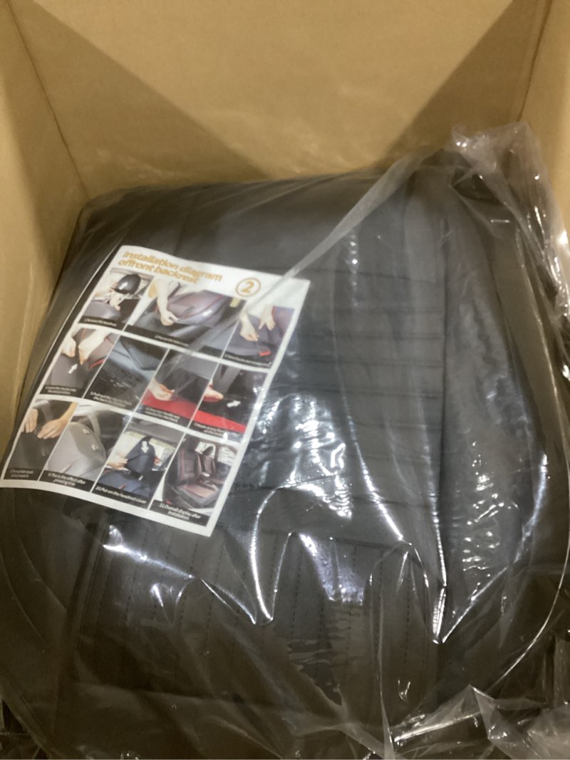 Condition photo showing Good Condition for Car seat Covers Compatible with Toyota RAV4 2019-2024 2025 LE XLE XLE Premium Limited Automotive Cushion Protector Replacement,Compatible with Airbag. Waterproof Faux Leather(Full Set, Black) Full Set black 2019-2025 RAV4(Not for Hybrid)